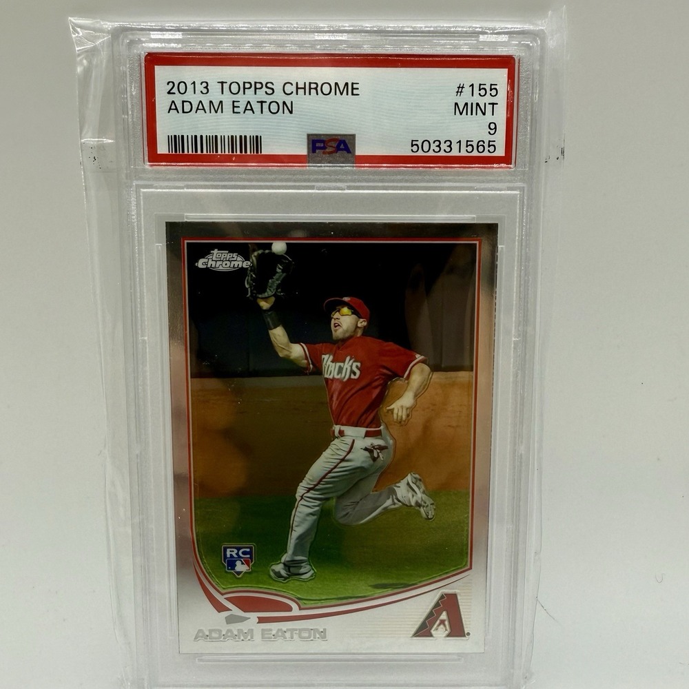 2013 Topps Chrome Adam Eaton #155 RC Rookie Card PSA Mint 9 Arizona Diamondbacks